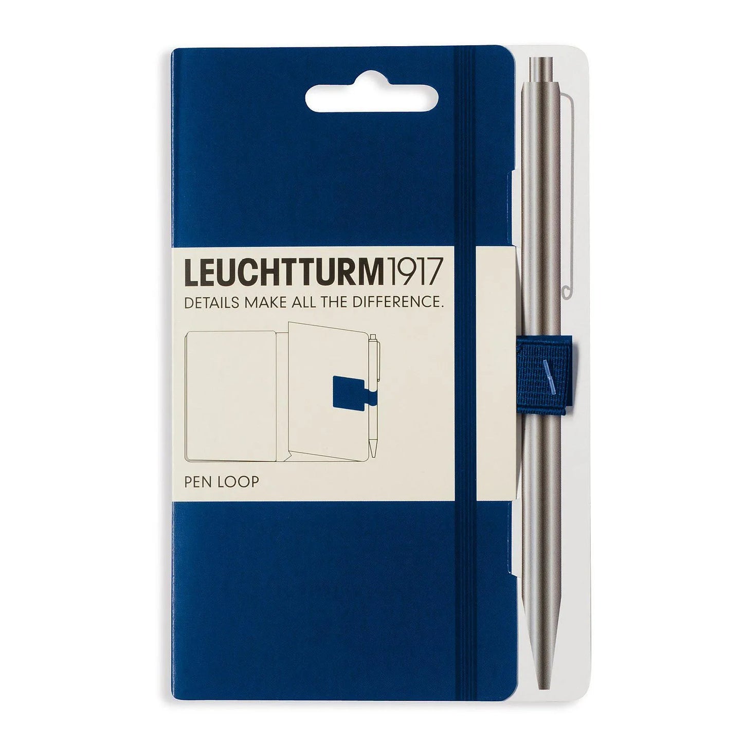 LCHT Pen Loop-Accessoire-Leuchtturm 1917-Bleu Marine-Papeterie du Dôme