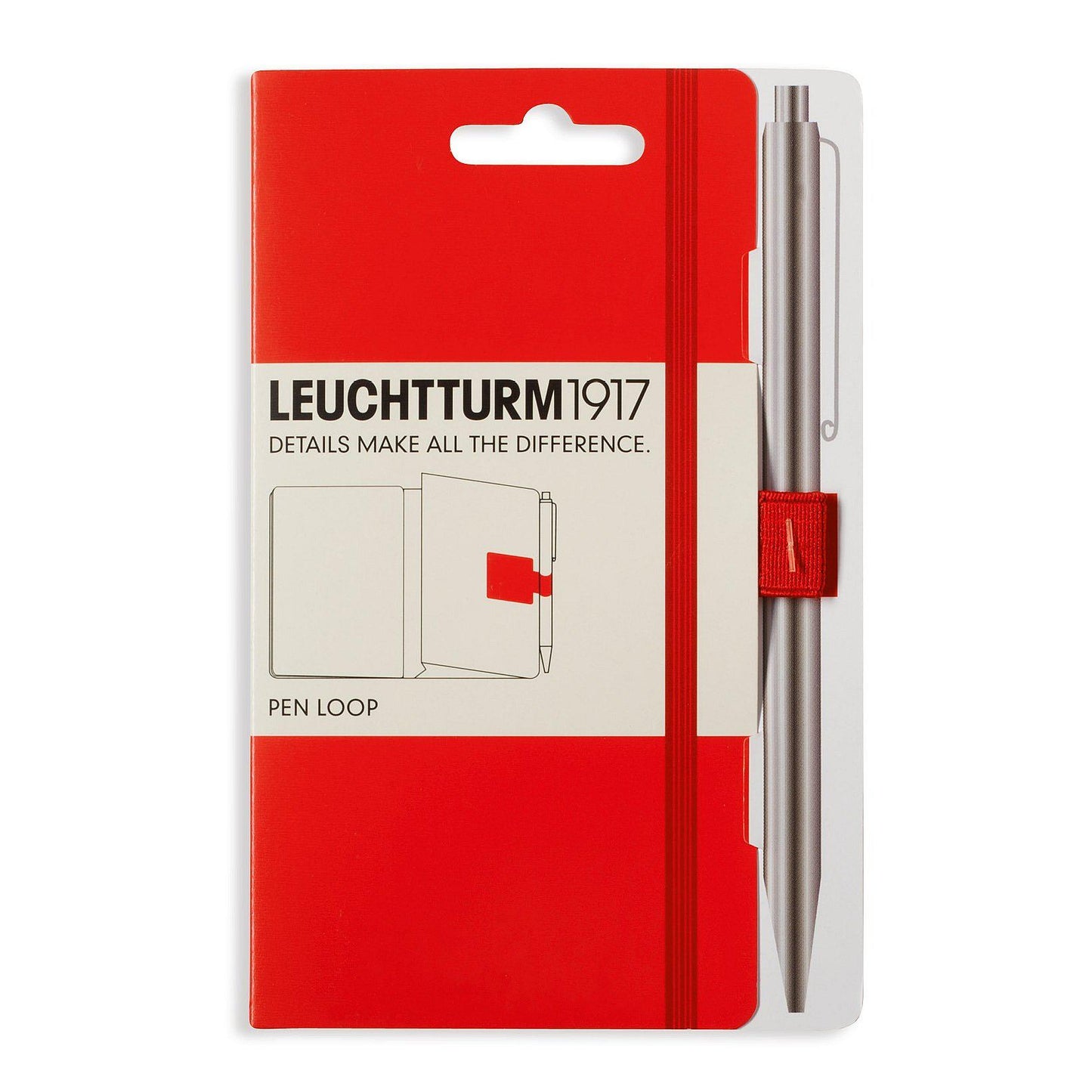 LCHT Pen Loop-Accessoire-Leuchtturm 1917-Rouge-Papeterie du Dôme