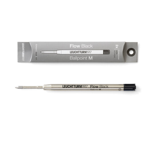 LCHT Recharge Stylo Bille-Recharge Stylos-Leuchtturm 1917-Noir-M Médium-Papeterie du Dôme