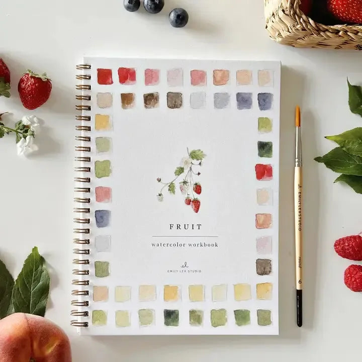 LEX Cahier d'exercices de Peinture-Cahier d'exercises-Emily Lex Studio-Fruits-Papeterie du Dôme