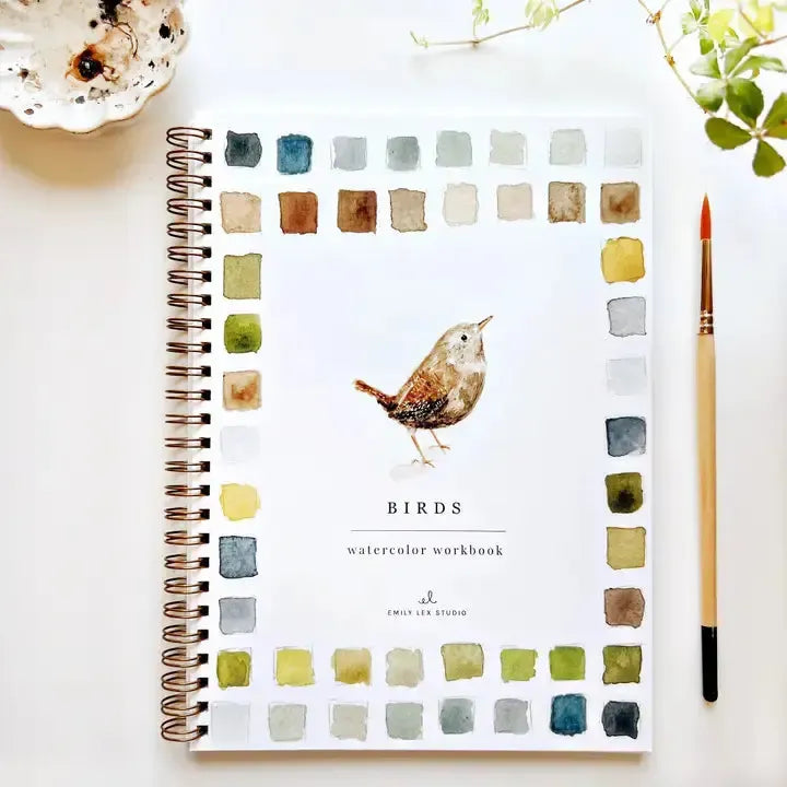 LEX Cahier d'exercices de Peinture-Cahier d'exercises-Emily Lex Studio-Oiseaux-Papeterie du Dôme