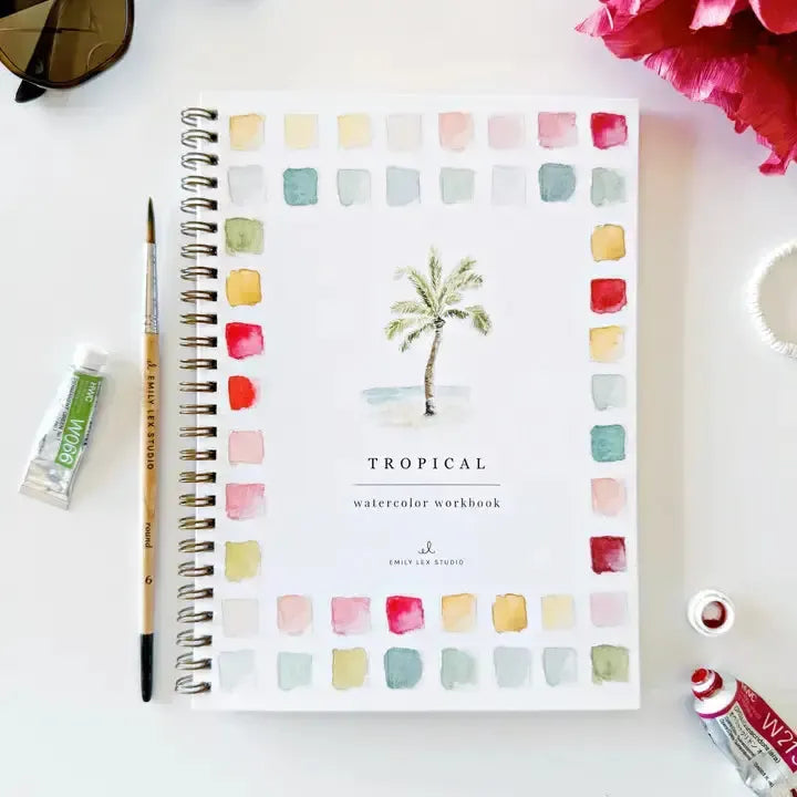 LEX Cahier d'exercices de Peinture-Cahier d'exercises-Emily Lex Studio-Tropical-Papeterie du Dôme