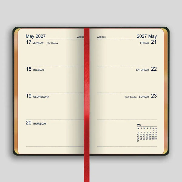 LSM Agenda Canterbury Pocket Semainier-Agenda-Leathersmith of London-Papeterie du Dôme