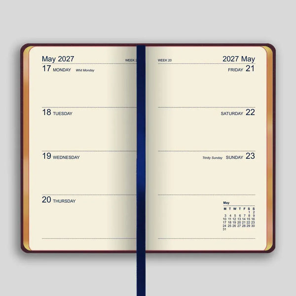 LSM Agenda Canterbury Pocket Semainier-Agenda-Leathersmith of London-Papeterie du Dôme