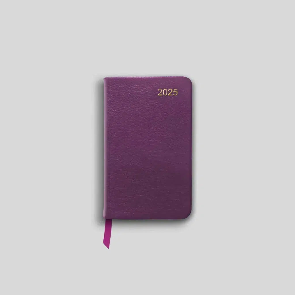 LSM Agenda Canterbury Semainier A7-Agenda-Leathersmith of London-2025-Violet-Papeterie du Dôme
