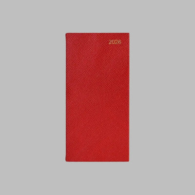 LSM Agenda Oxford Pocket Semainier-Agenda-Leathersmith of London-2026-Rouge-Papeterie du Dôme