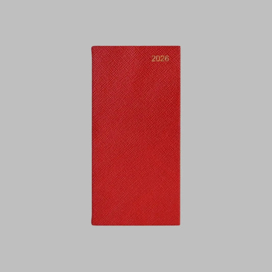 LSM Agenda Oxford Pocket Semainier-Agenda-Leathersmith of London-2026-Rouge-Papeterie du Dôme