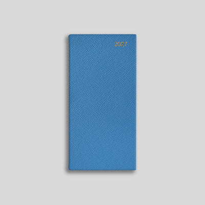 LSM Agenda Oxford Pocket Semainier-Agenda-Leathersmith of London-2027-Bleu Capri-Papeterie du Dôme