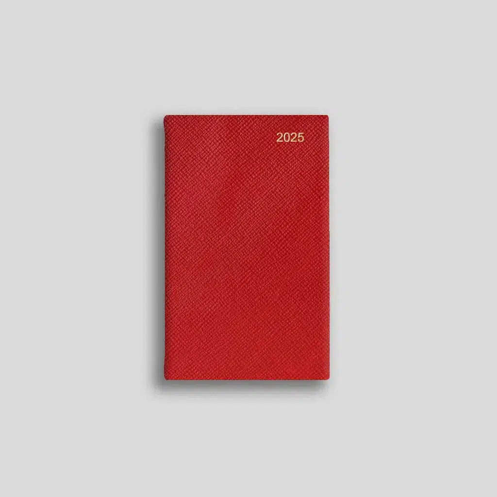 LSM Agenda Regent Pocket Semainier-Agenda-Leathersmith of London-2025-Rouge-Papeterie du Dôme