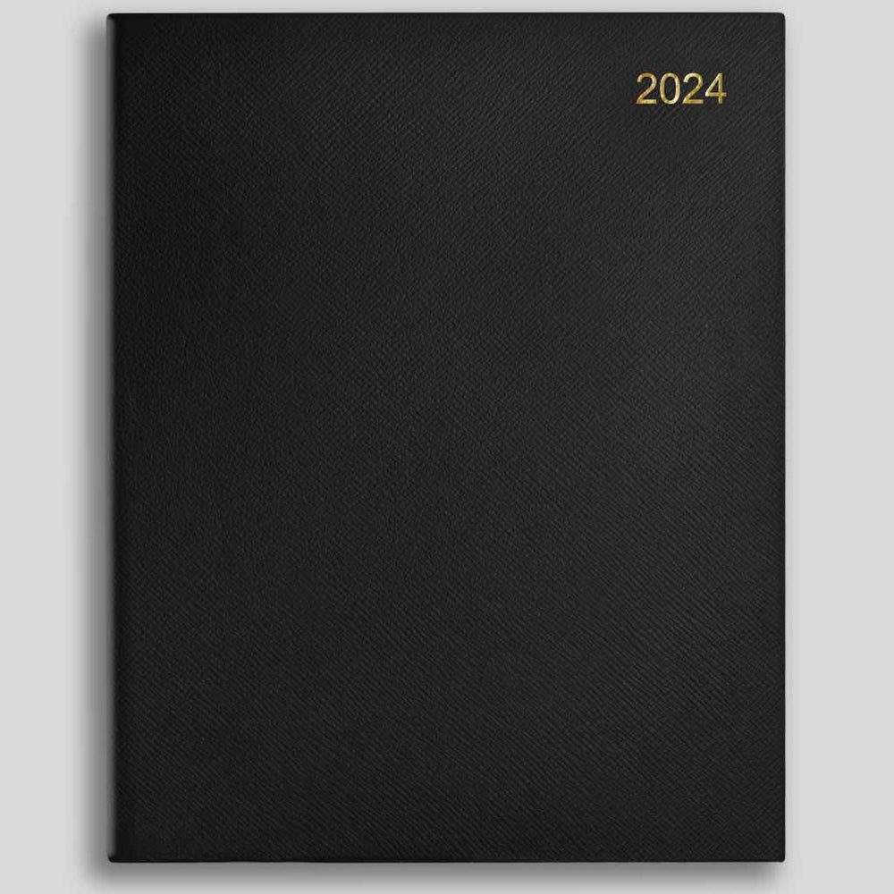 LSM Agenda Westminster Semainier-Agenda-Leathersmith of London-2024-Noir-Papeterie du Dôme