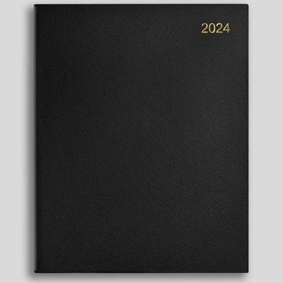 LSM Agenda Westminster Semainier-Agenda-Leathersmith of London-2024-Noir-Papeterie du Dôme
