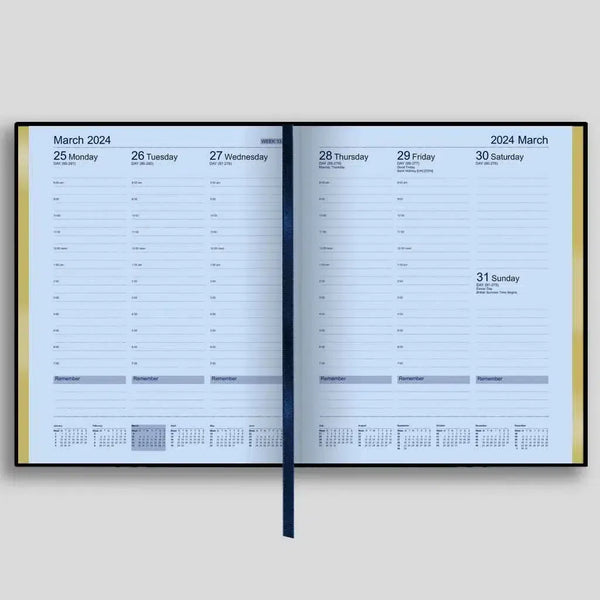 LSM Agenda Westminster Semainier-Agenda-Leathersmith of London-Papeterie du Dôme