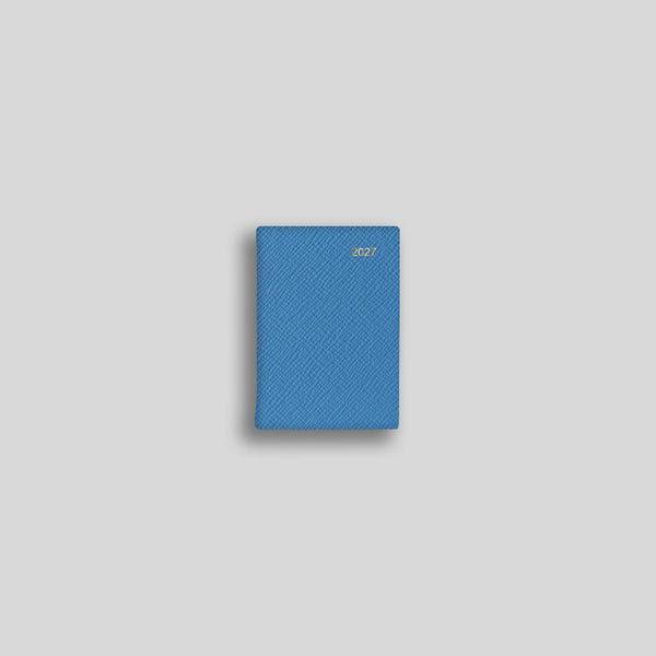 LSM Agenda Windsor Mini Semainier-Agenda-Leathersmith of London-2027-Bleu Capri-Papeterie du Dôme
