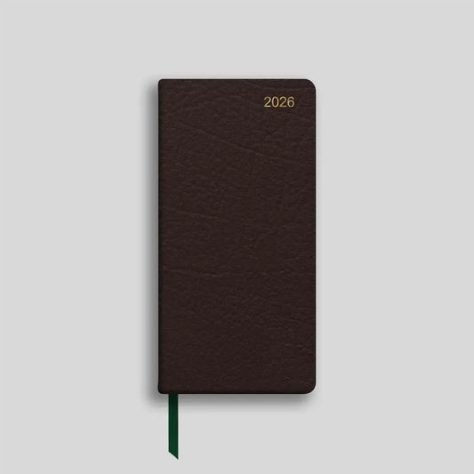 LSM Agenda Worcester Pocket Semainier-Agenda-Leathersmith of London-2026-Marron-Papeterie du Dôme