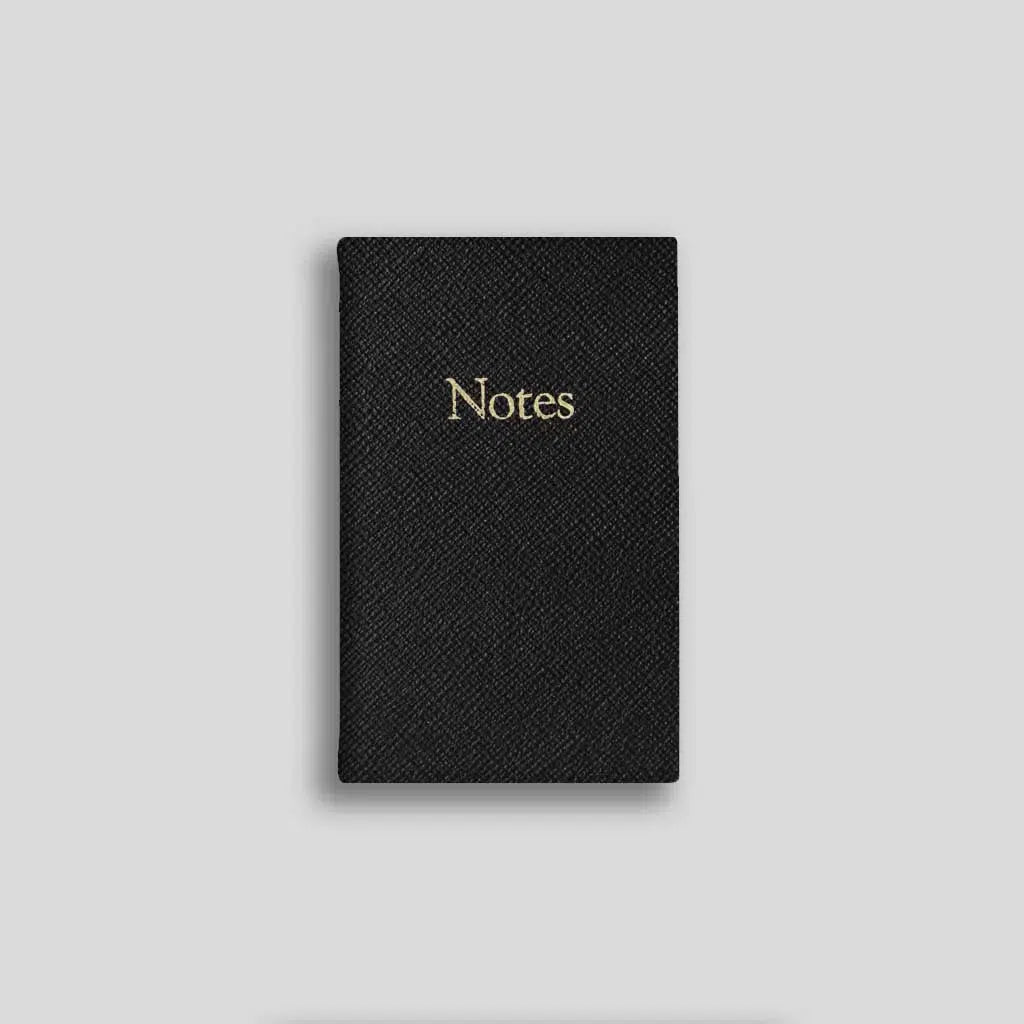 LSM Notebook Ligné Regent-Carnet-Leathersmith of London-Noir-Papeterie du Dôme
