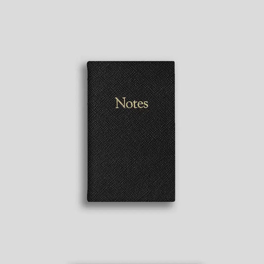 LSM Notebook Ligné Regent-Carnet-Leathersmith of London-Noir-Papeterie du Dôme