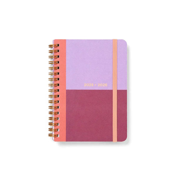 Letts Agenda Colour Block A6 Journalier Académique-Agenda-Letts-2025-2026-Raspberry-Papeterie du Dôme