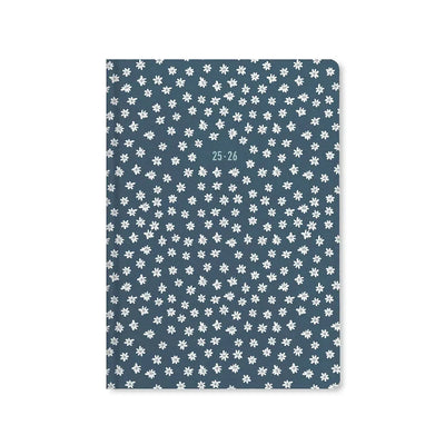 Letts Agenda Daisies A5 Semainier Académique-Agenda-Letts-2025-2026-Bleu-Papeterie du Dôme