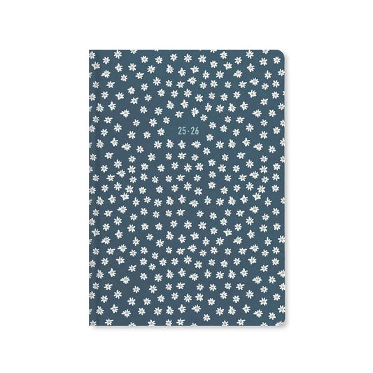 Letts Agenda Daisies A5 Semainier Académique-Agenda-Letts-2025-2026-Bleu-Papeterie du Dôme