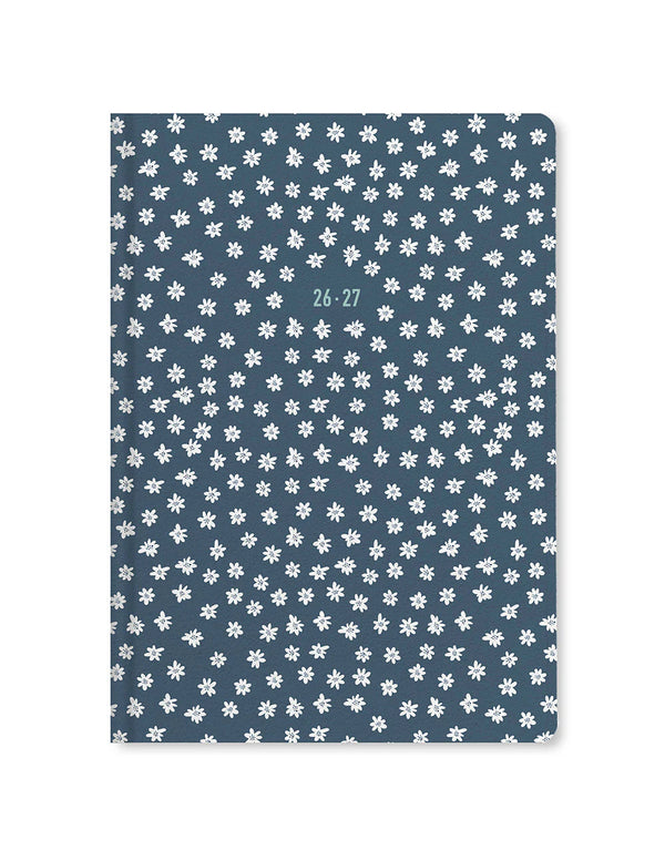 Letts Agenda Daisies A5 Semainier Académique-Agenda-Letts-2026-2027-Bleu-Papeterie du Dôme