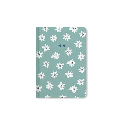 Letts Agenda Daisies A6 Semainier Académique-Agenda-Letts-2025-2026-Mint-Papeterie du Dôme