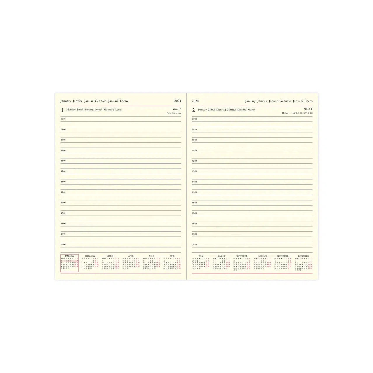 Letts Agenda Lecassa A5 1 Jour par Page-Agenda-Letts-Papeterie du Dôme