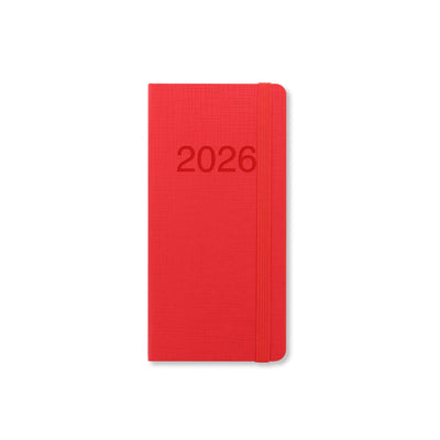 Letts Agenda Memo Slim Semainier à l'Italienne-Agenda-Letts-2026-Rouge-Papeterie du Dôme