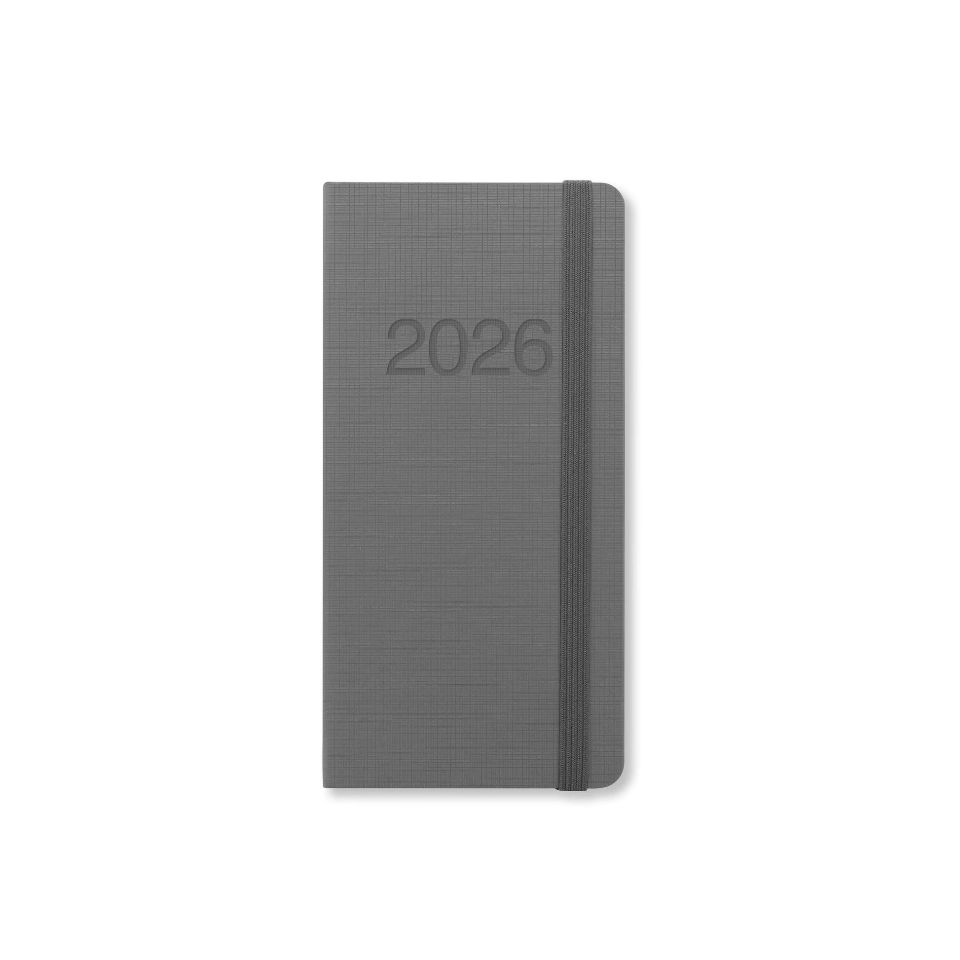 Letts Agenda Memo Slim Semainier à l'Italienne-Agenda-Letts-2026-Gris-Papeterie du Dôme