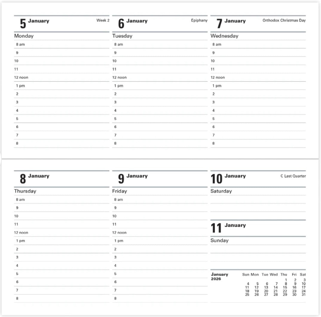 Letts Agenda Memo Slim Semainier à l'Italienne-Agenda-Letts-Papeterie du Dôme