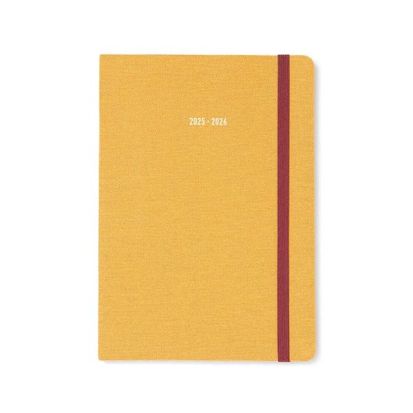 Letts Agenda Raw A5 Semainier Académique-Agenda-Letts-2025-2026-Mustard-Papeterie du Dôme