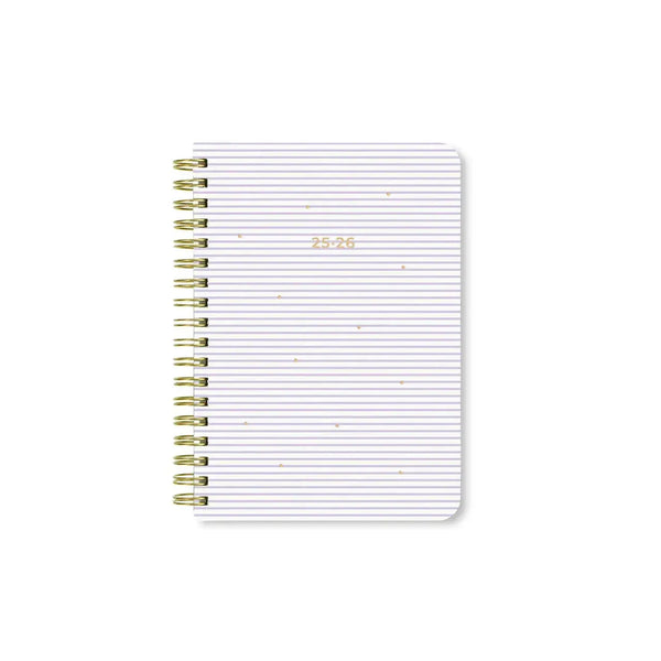 Letts Agenda Stripes A6 Semainier Académique-Agenda-Letts-2025-2026-Lilac-Papeterie du Dôme