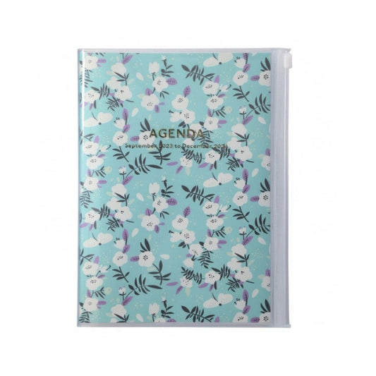 MARK'S Agenda A6 Flower-Agenda-Mark's Europe-2023-2024-Turquoise-Papeterie du Dôme