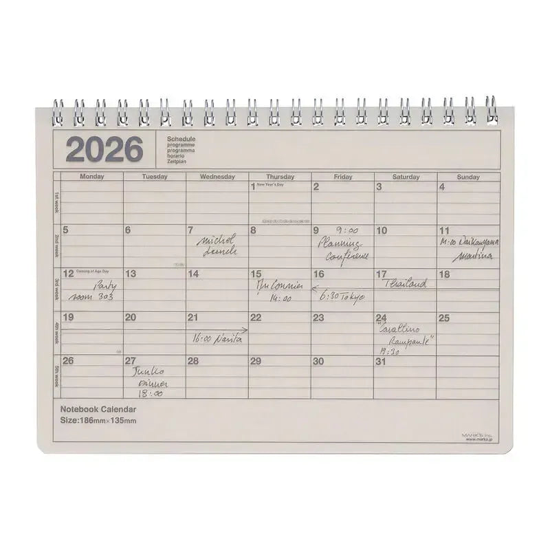 MARK'S Notebook Calendar-Calendrier-Mark's-2026-Small-Ivoire-Papeterie du Dôme