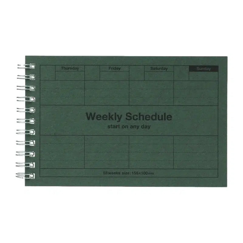 MARK'S Planning Hebdomadaire Dayfree-Calendrier-Mark's Europe-Vert-Papeterie du Dôme