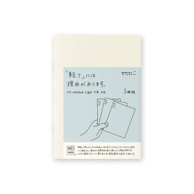 MDR 3 Carnets A6 MD paper Light Quadrillé-Carnet-Midori-Papeterie du Dôme