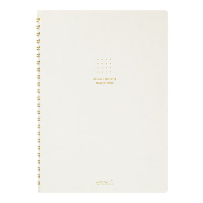 MDR Carnet A5 Spirale Dot-Carnet-Midori-Blanc-Papeterie du Dôme
