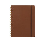 MDR Carnet Grain B6 Spiralé-Carnet-Midori-Marron-Papeterie du Dôme