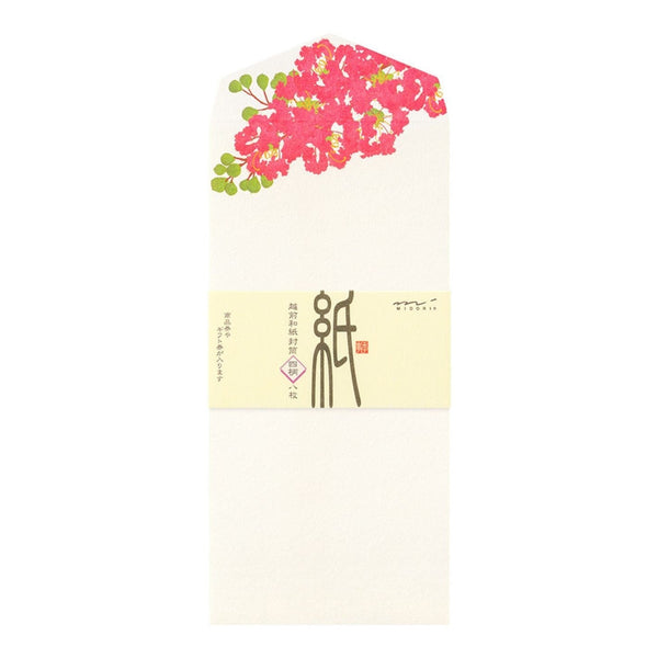 MDR Enveloppes Japonaises-Correspondance-Midori-Fleurs d'été-Papeterie du Dôme