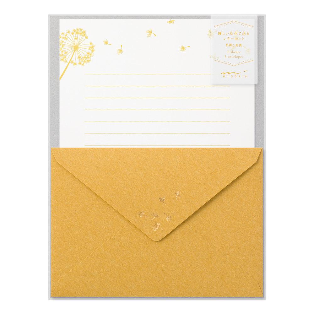 MDR Set Lettres et Enveloppes-Correspondance-Midori-Pissenlit-Papeterie du Dôme