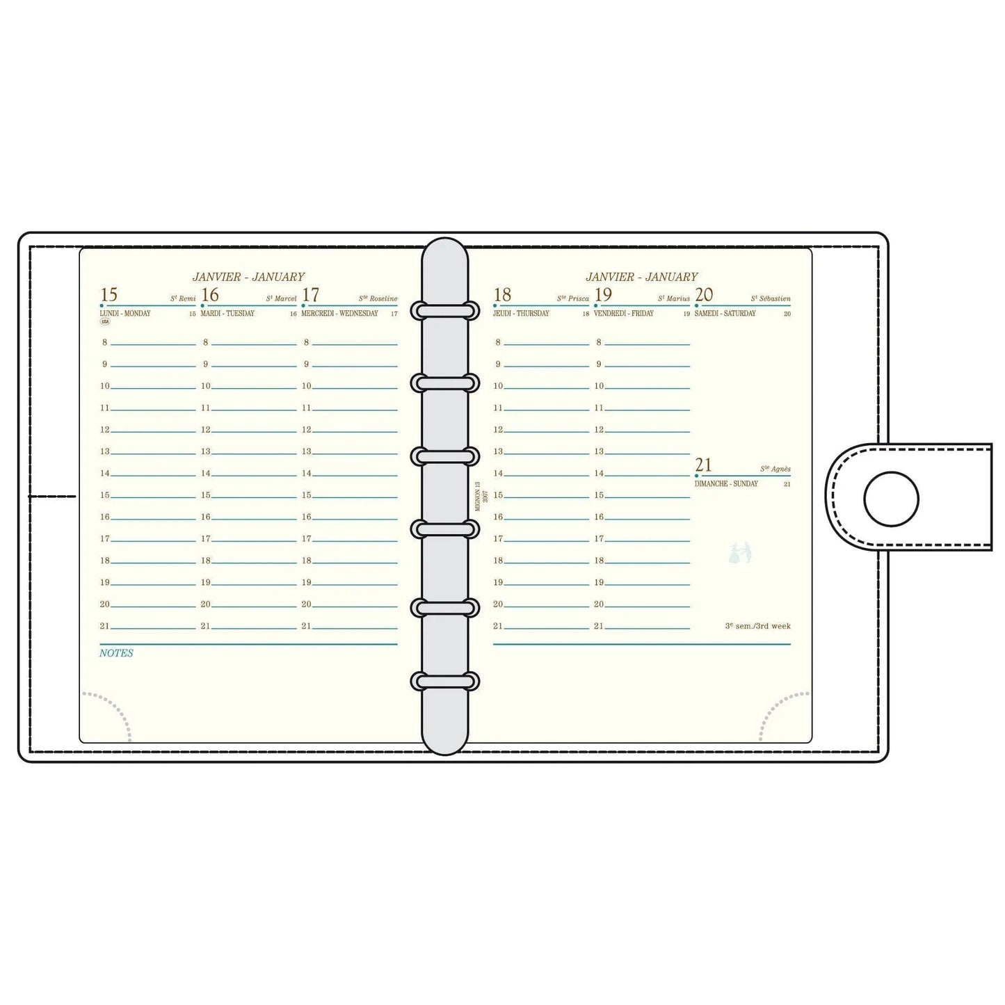 MGN Agenda Organiseur AK13 Savannah Croco Patte Mignon-Mignon-Papeterie du Dôme