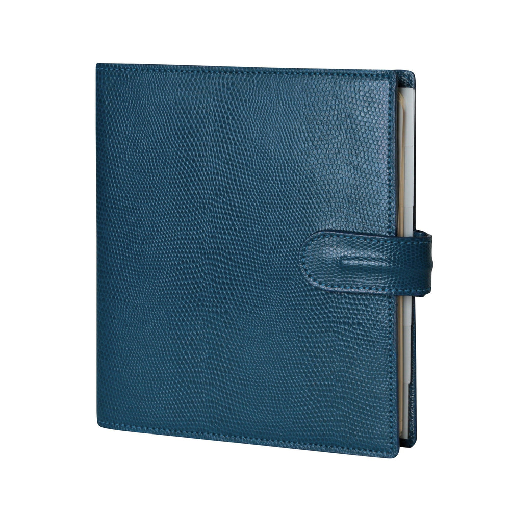MGN Agenda Organiseur AK17 Bornéo avec Patte-Agenda Cuir-Mignon-Bleu canard-Papeterie du Dôme