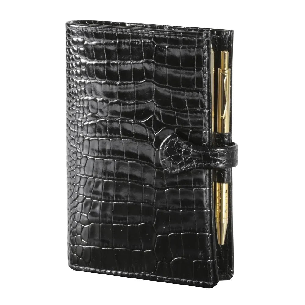 MGN Agenda Organiseur SK12 Croco Savannah Patte Mignon-Mignon-Noir-Papeterie du Dôme