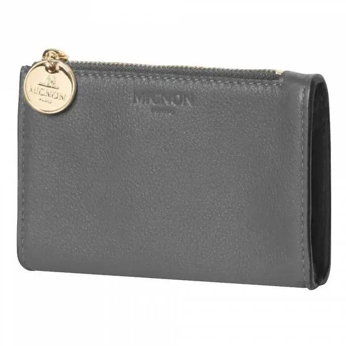 MGN Porte Monnaie Zippé Médaillon-Mignon-Gris orage-Papeterie du Dôme