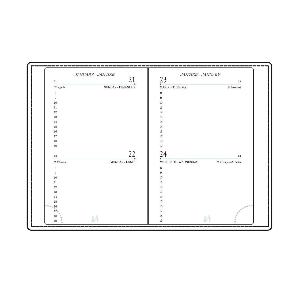 MGN Recharge Agenda A12R 2J/P avec Répertoire Mignon-Recharge Agenda-Mignon-Papeterie du Dôme