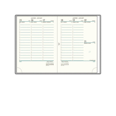 MGN Recharge Agenda A22R Sem/2P Cousue avec Répertoire Mignon-Recharge Agenda-Mignon-Papeterie du Dôme