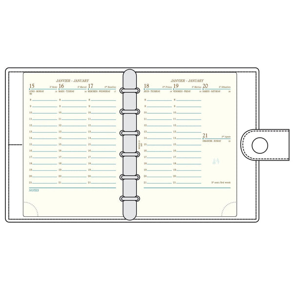 MGN Recharge Agenda AK13R Semaine/2 pages Mignon-Recharge Agenda-Mignon-Papeterie du Dôme