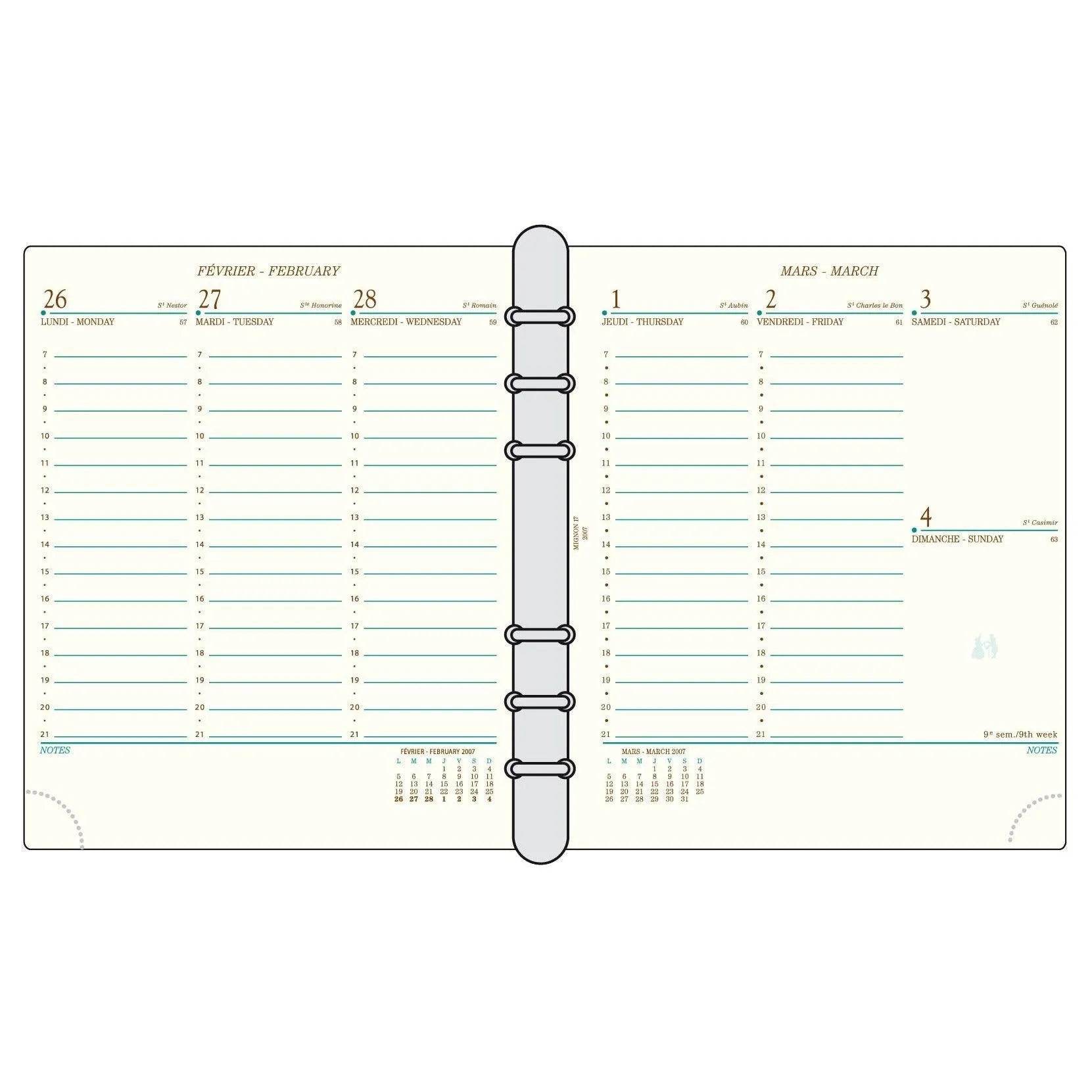 MGN Recharge Agenda AK17R Sem/2 P Mignon-Recharge Agenda-Mignon-Papeterie du Dôme