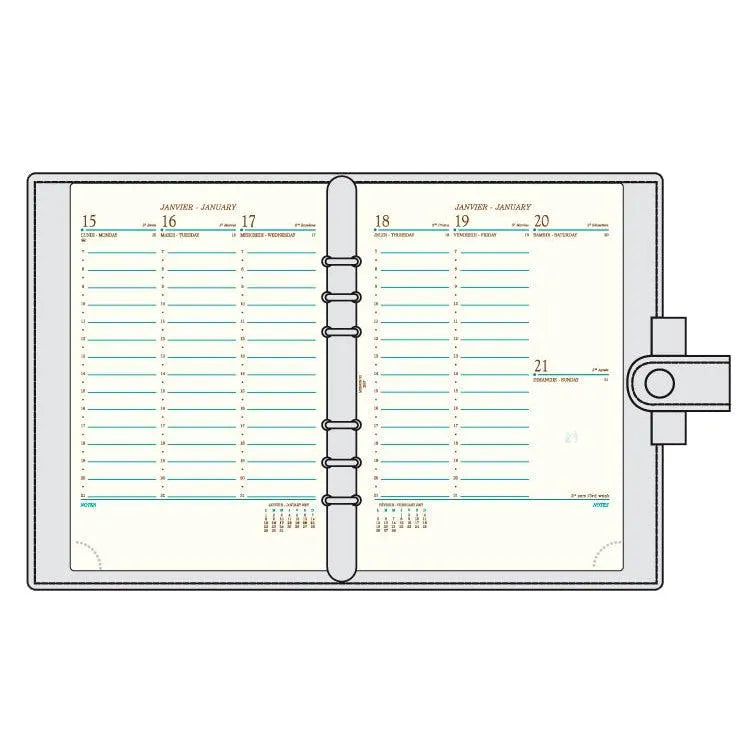 MGN Recharge Agenda AK22R Semaine/2 Pages Mignon-Recharge Agenda-Mignon-Papeterie du Dôme