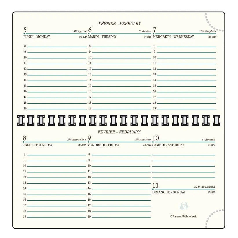 MGN Recharge Agenda IS16R à L'Italienne Mignon-Recharge Agenda-Mignon-Papeterie du Dôme