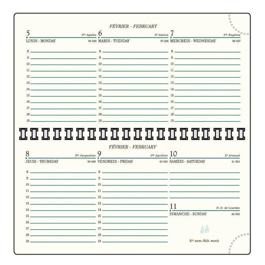 MGN Recharge Agenda IS16R à L'Italienne Mignon-Recharge Agenda-Mignon-Papeterie du Dôme